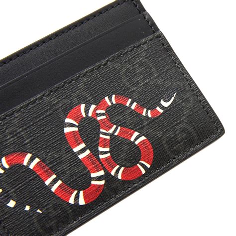 gucci black card holder|gucci card holder with snake.